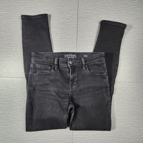 Lucky Brand Ava Skinny Jeans Black Womens Size 00 - Picture 1 of 11